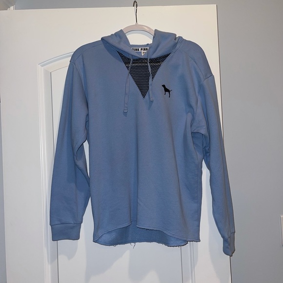 Victoria’s Secret PINK periwinkle hoodie pull over sweatshirt - Picture 1 of 4